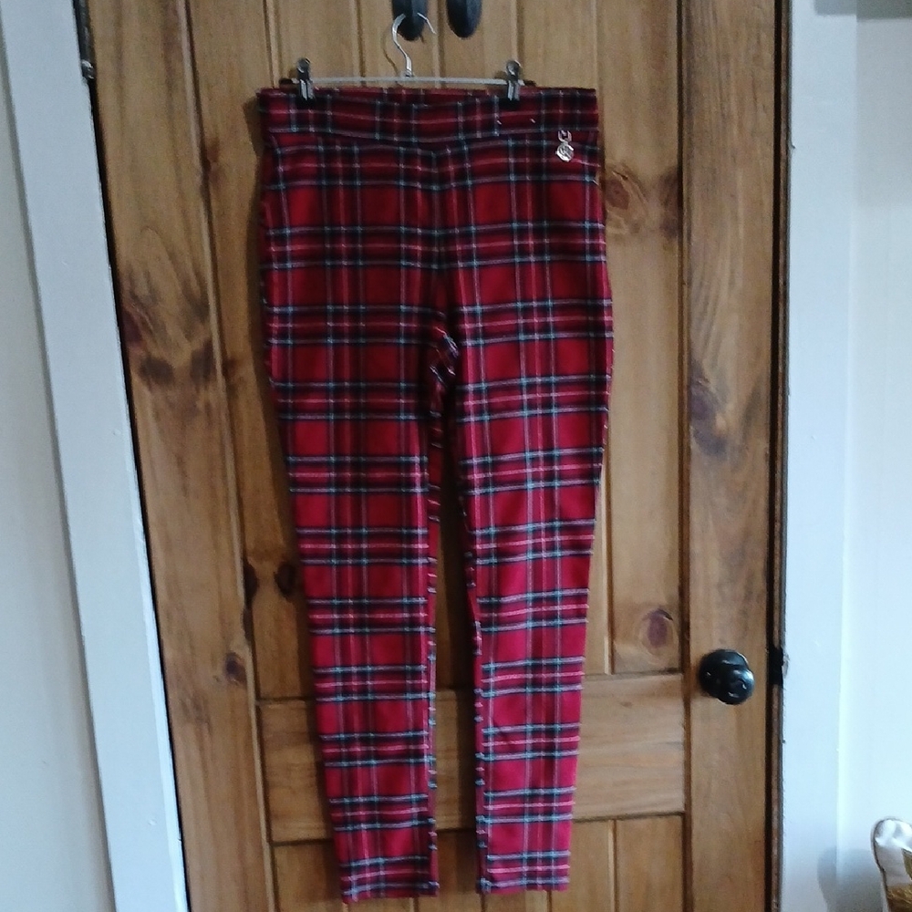 Tommy Hilfiger Tartan Plaid Stretch Pants - 8